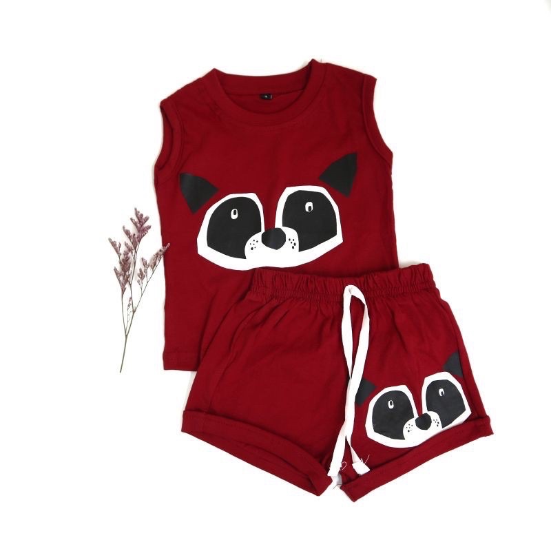 Setelan Anak Laki Laki Cowok Perempuan Cewek Balita Kids Set Setelan Baju Anak Kaos Anak dan Celana Pendek Kutung Animal / Setelan Baju Bayi Laki Laki Perempuan ANIMAL SET