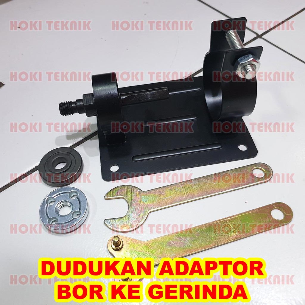 Dudukan Adapter Adaptor Konverter Mesin Bor Jadi Mesin Gerinda Gurinda
