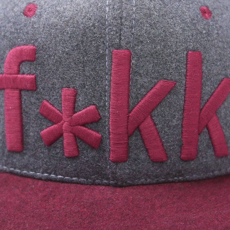 Fkk Topi Baseball Wol Felt Motif Bordir Ukuran Besar Untuk Pria / Wanita