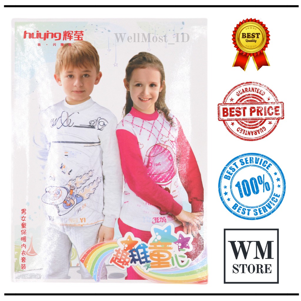 Longjohn Anak - Longjhon Anak Laki - Pakaian Dalam Winter Musim Dingin Anak Perempuan Unisex