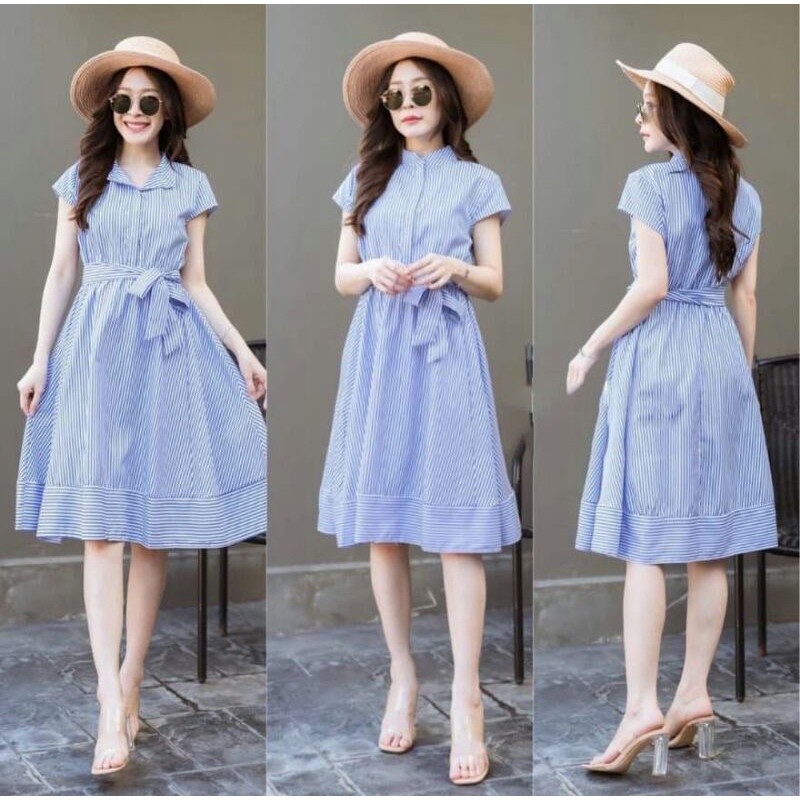 Baju Wanita Dress Daster Terusan Cewek Korea Pakaian Santai Perempuan Trendy Shopee Indonesia