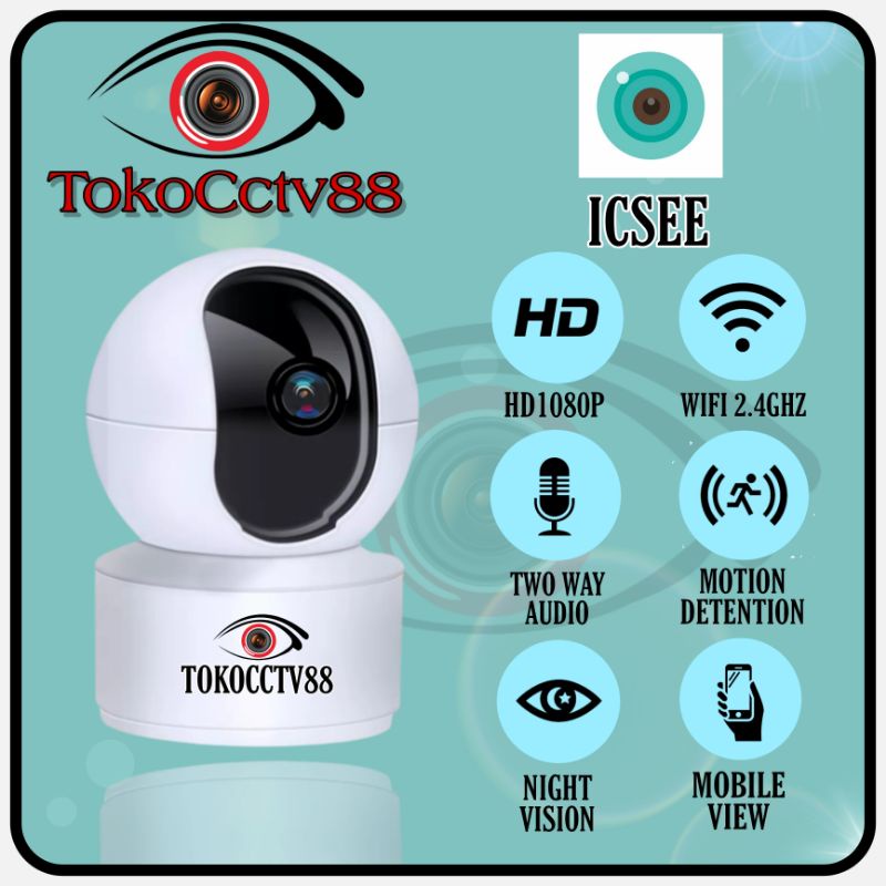 IP Camera Mini Auto Tracking 8MP FULL HD Wifi Camera CCTV Icsee - Tanpa LAN