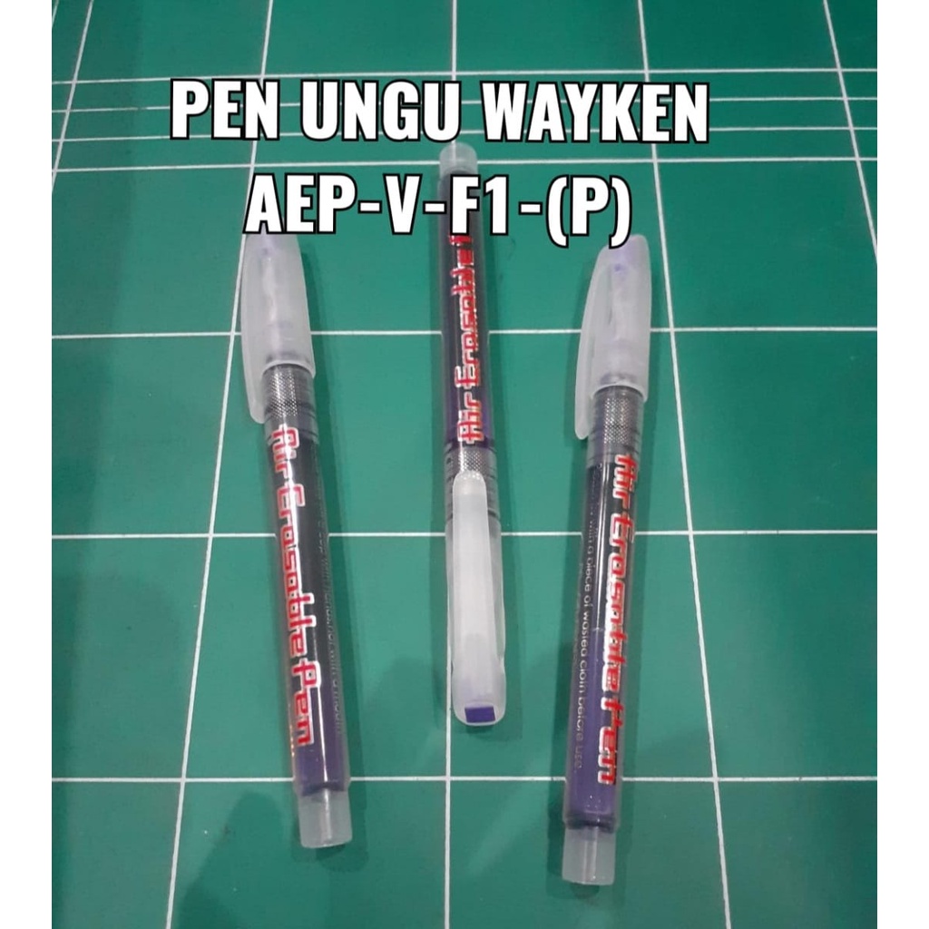 Air Erasable Pen Ungu / Spidol Penanda Kain / Fabric Marker - Wayken