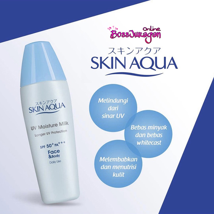 (BOSS) SKIN AQUA Sunscreen Series 40gr (Moisture Milk/ Moisture Gel/ Whitening Milk/ Mild Milk)