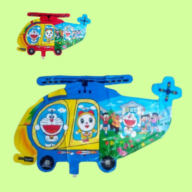 1pack HELI DORAEMON (BALON GAS/FOIL/TERBANG/KARAKTER )