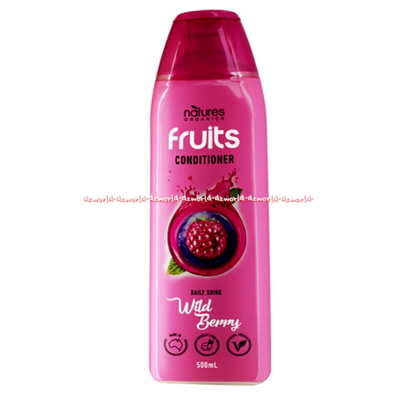 Natures Organics Fruits Conditioner 500ml Daily Balance Apple Fresh Wild Berry Coconut &amp; Lime Nature Organic Konditioner Natural Organik 500 ml