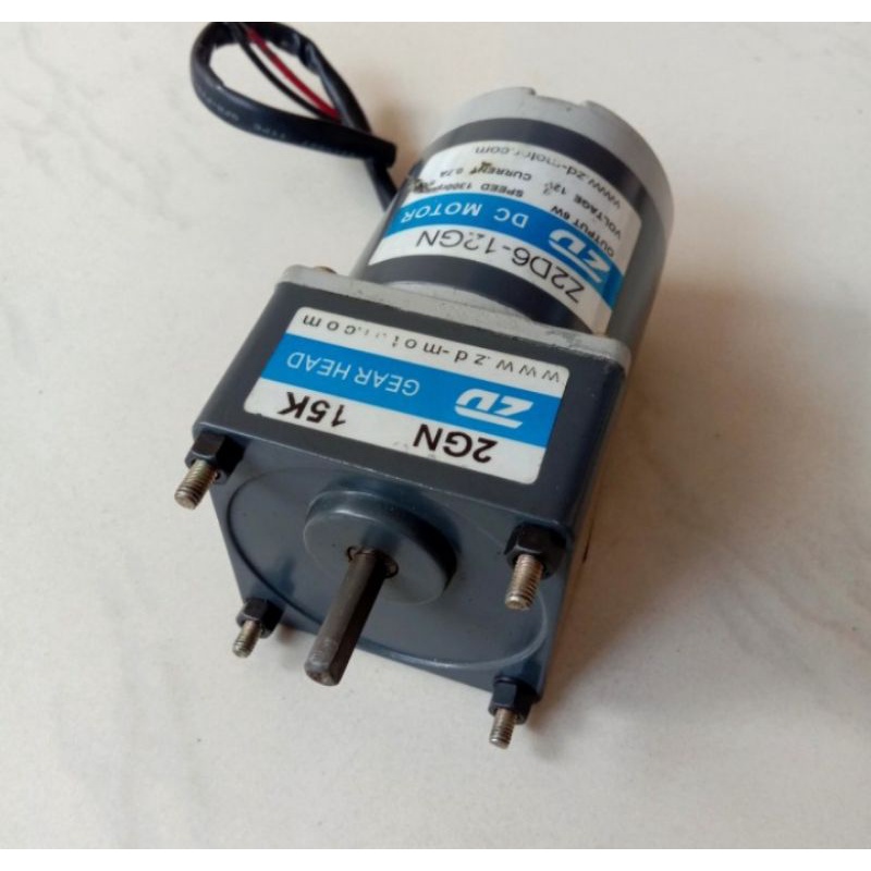 Dc Motor Gearbox 12V 6W Ratio 1 : 15 86Rpm