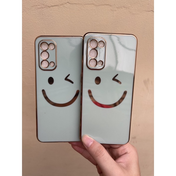 Softcase Glossy Chrome List Smile For Oppo F9 A5S A12 A11K A3S A15 A92020 A54 A55 4G A15 A16E