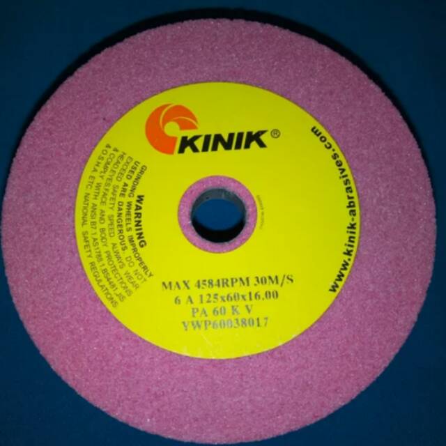 Batu Gerinda Mangkok HSS 5 inch KINIK Straight Cup PA 60 KV 6A Size 125 x 60 x 16