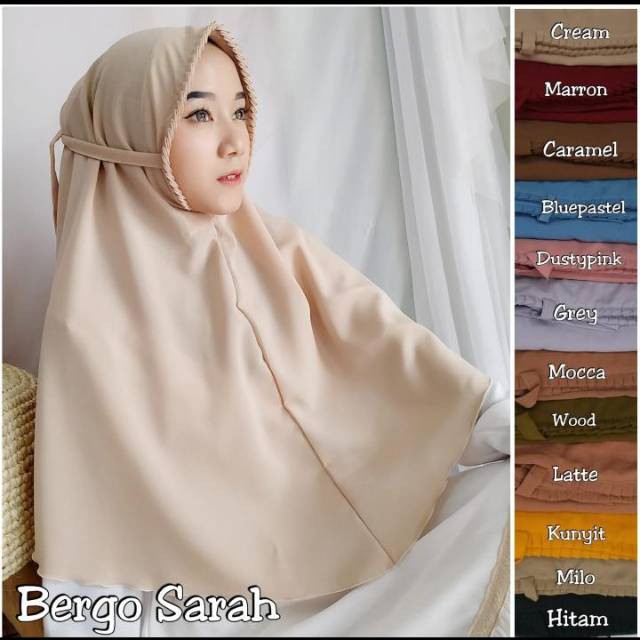 BERGO SARAH // HIJAB BERGO SARAH KRIWIL LIPIT