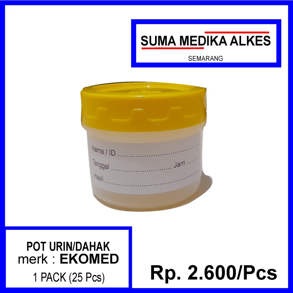 Jual pot urine / pot dahak / Sample Container non steril / Pot Urine