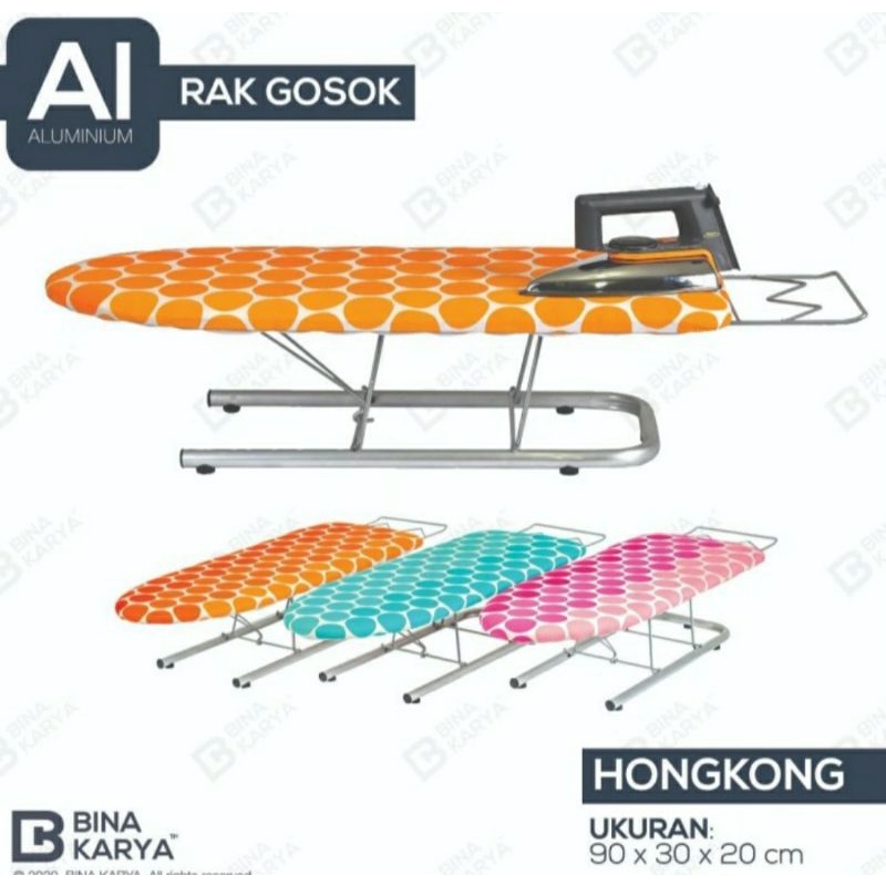 Meja Setrika Gosok Lesehan duduk hongkong bina karya Meja Gosok Alumunium Aluminium Lipat