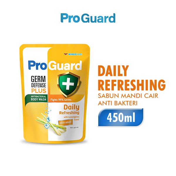 Proguard Sabun Mandi Cair Anti Bakteri Daily Refreshing Pouch 410 ml