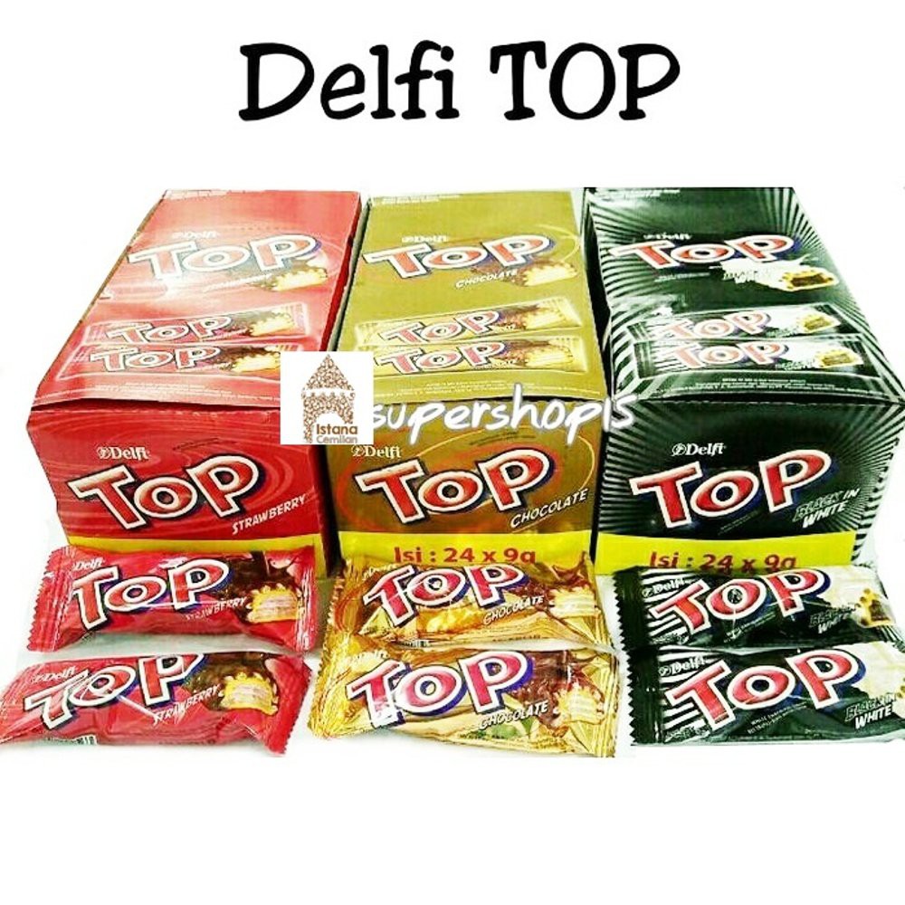 

Ready Stok Delfi Top Cokelat Coklat Strawberry Black White isi 24 pcs terbatas