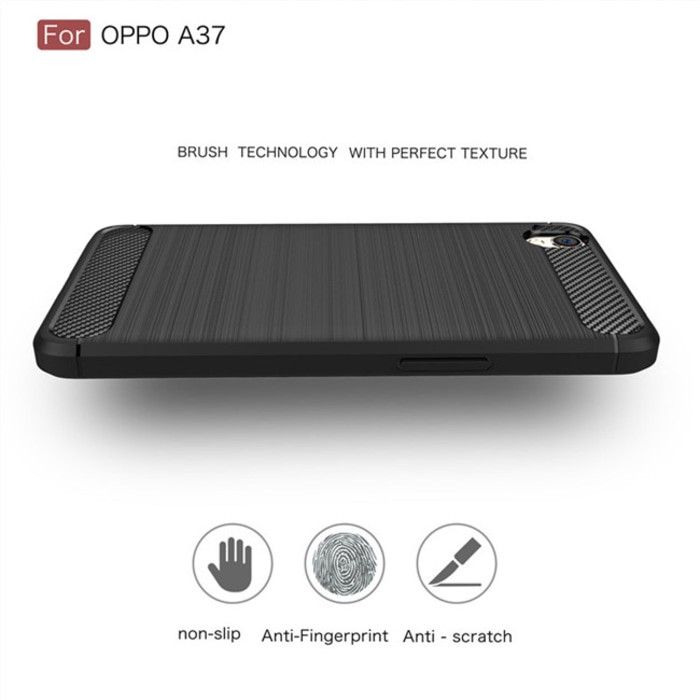 Case Ipaky Carbon Fiber Oppo Neo 9 / A37 Soft Series Aksesoris Smartphone Model Baru Murah