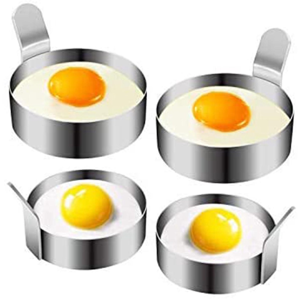 Nickolas1 Cincin Telur Dapur Antilengket Dengan Pegangan Stainless Steel Baking Pancake Shaper