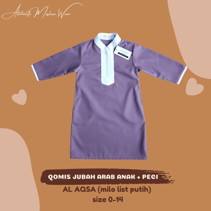 Terbaru - Qomis Koko Gamis Jubah Arab Milo Lengan Panjang / Baju Muslim Bayi Baby Aqiqah