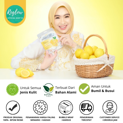 Sheet Mask Reglow Skincare Dokter Shindy 3in1 Ultimate Glow Masker Wajah Glowing With Jeju Lemon Memudarkan Flek Hitam Penghilang Jerawat Bruntusan Pencerah Kulit Kusam Kering Sensitif Berminyak Rglow Original Official Store