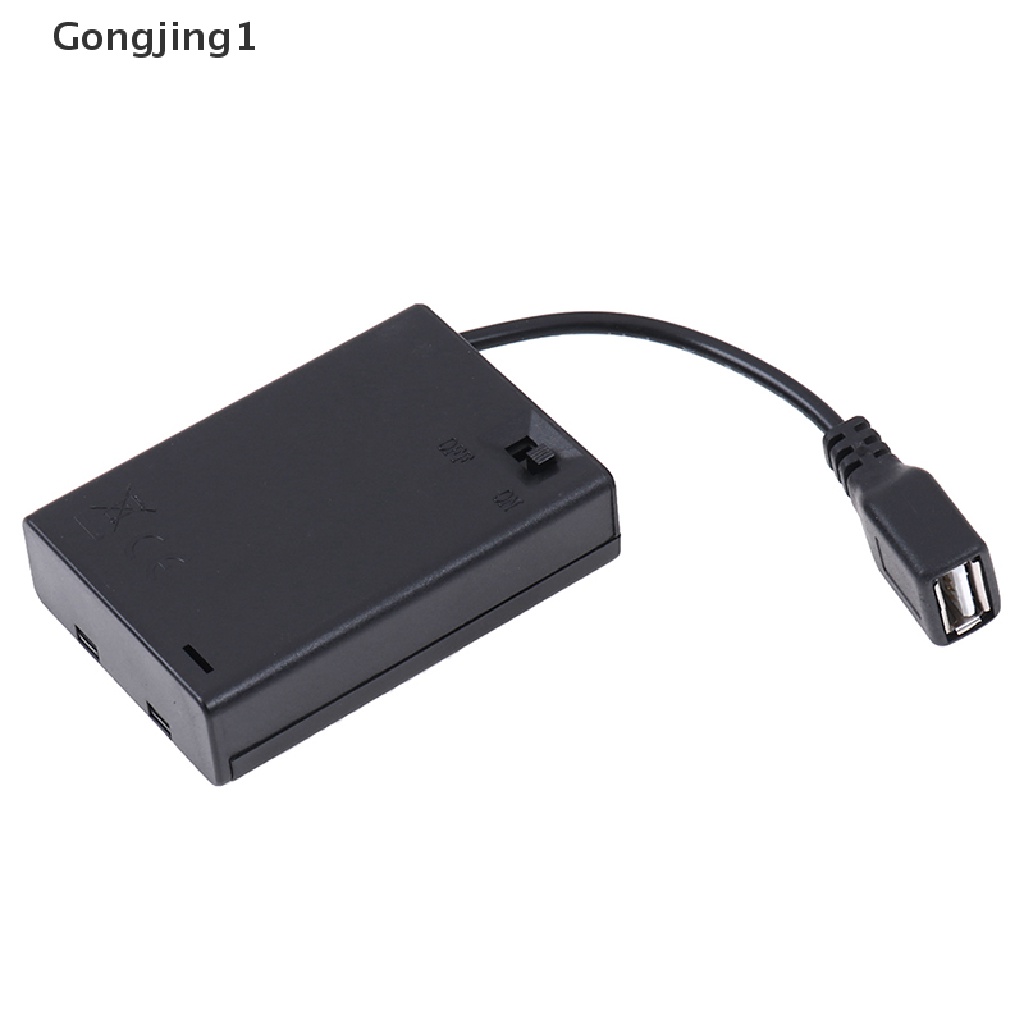 Gongjing1 Kotak Baterai 3xa Dengan port usb Untuk Lampu led