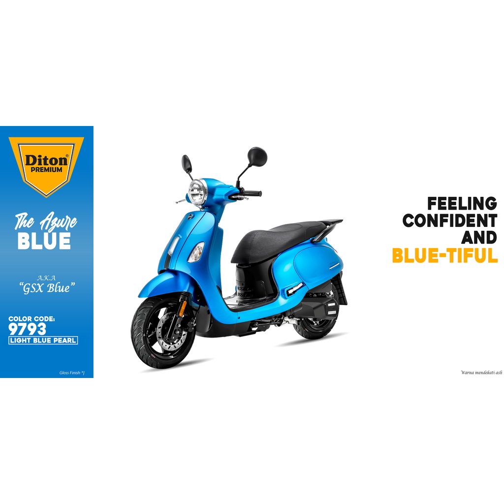 Cat Pilox Diton Premium LIGHT BLUE PEARL 9793 400cc warna biru muda mutiara