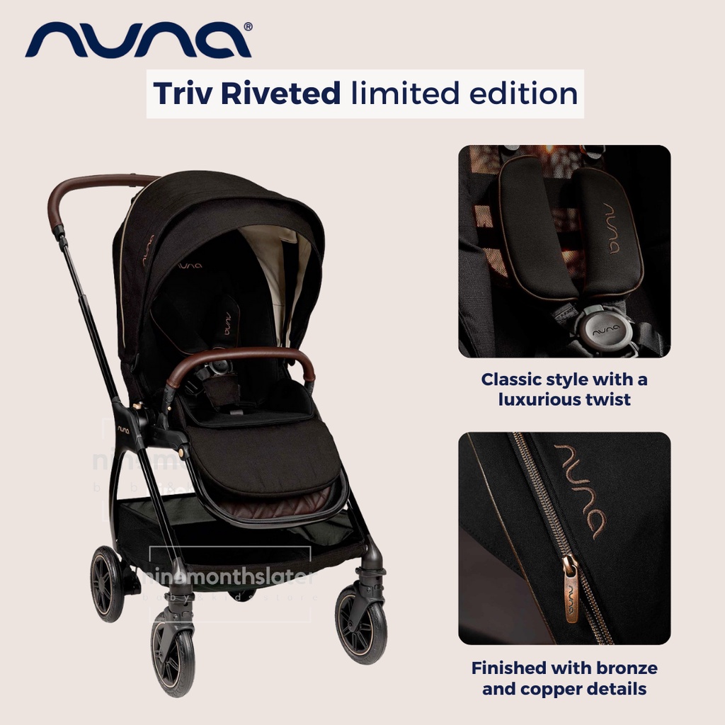 Nuna Triv RIVETED Special Edition - Stroller Kereta Dorong Garansi Resmi Anak Baby Bayi Newborn Koko