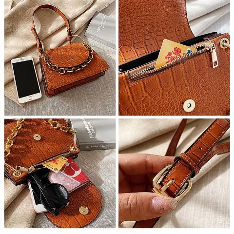 BJ61383 - BEIGE/BLACK/BROWN/PINK/RED - TAS SLEMPANG KULIT CROCO WANITA IMPORT TAS WANITA FASHION IMPORT MODIS ELEGAN TERMURAH TERLARIS TERBARU BAGSTORE JAKARTA TAS BATAM ZCJ1383