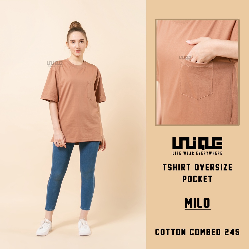 UNIQUE - (Pocket Series) Kaos Oversize Pocket Milo