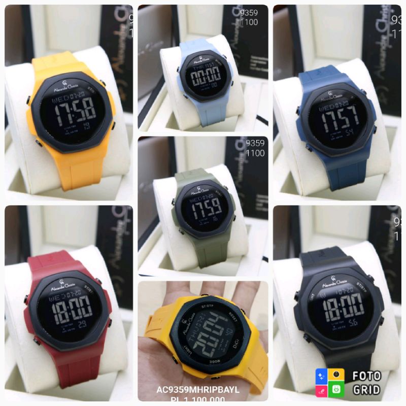 JAM TANGAN PRIA WANITA ALEXANDRE CHRISTIE DIGI AC 9359 | AC9359 DIGITAL ORIGINAL