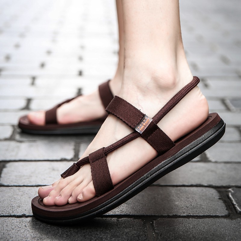  Sepatu  Sandal  Flat Casual Retro Roman Bahan Ukuran Besar 