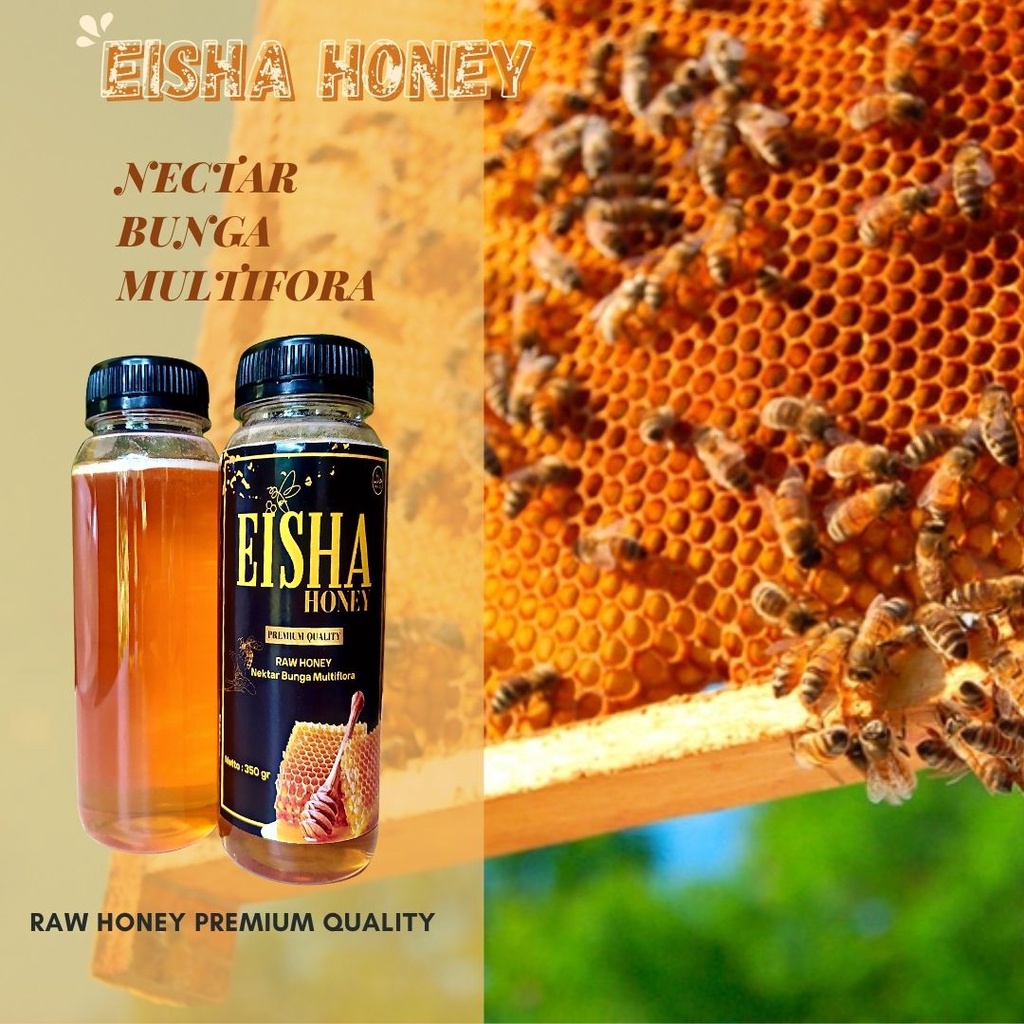 

Madu Asli [ Madu Murni EISHA HONEY Original 350 gr ] 100% Tanpa Campuran - Madu Murni Asli 100% Raw Honey