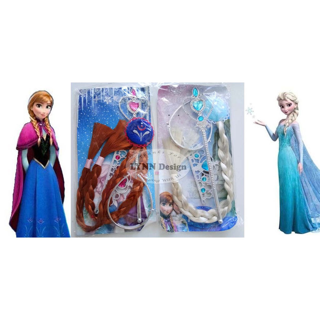 Aksesoris Mahkota Rambut Frozen/ Aksesoris Elsa Anna Frozen 3 in 1