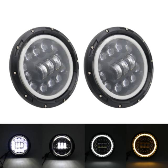 LAMPU DAYMAKER 15 LED 7 INCHI MOTOR MOBIL