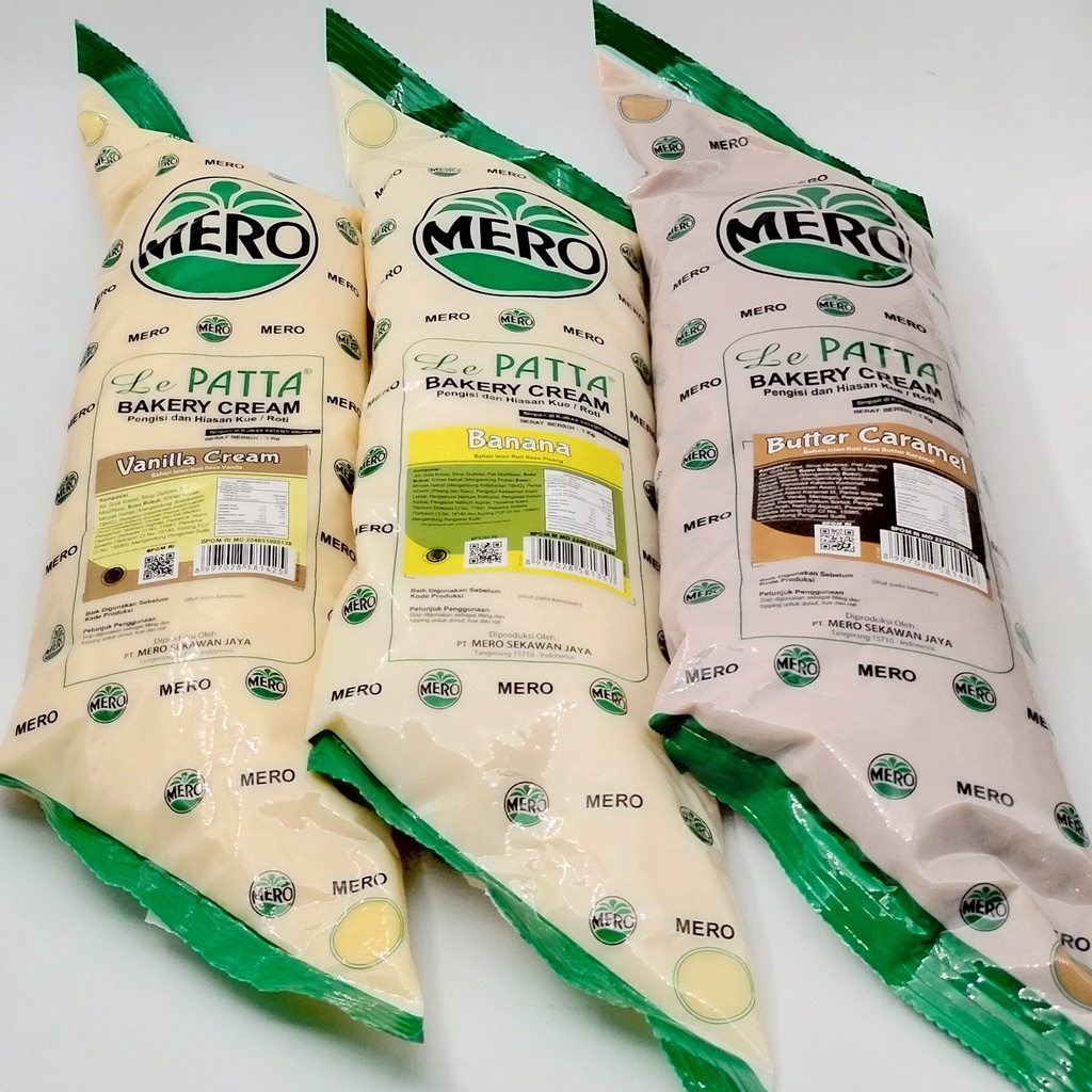 

Mero Lepatta Bakery Cream 1 kg / Isian Roti / Toping / Dekorasi Aneka Rasa Le Patta