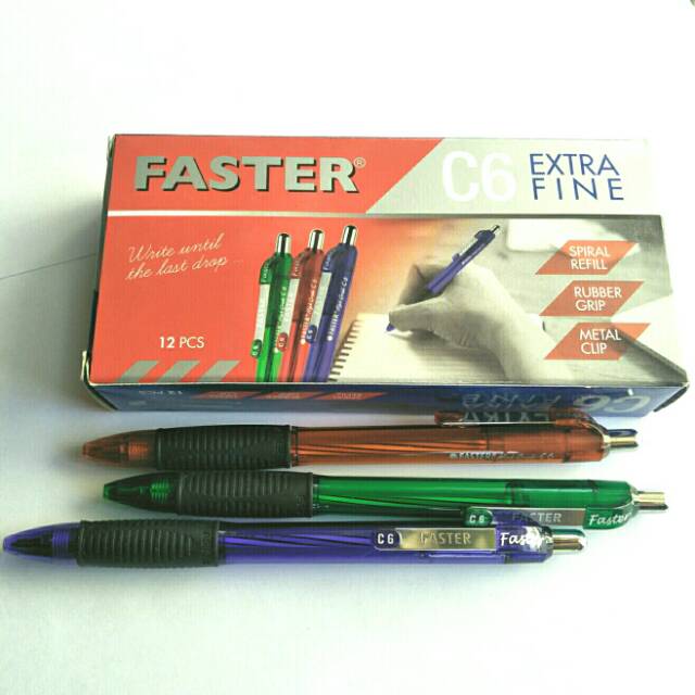 

Pulpen Faster C6 per pack isi 12