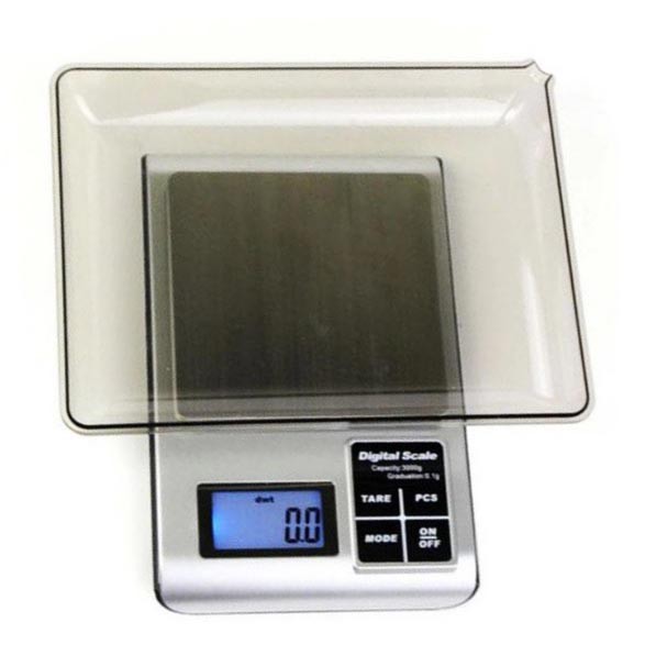 5KW 1.8 Inch LED Digital OMHA1QBK Electronic Jewelry Scale 3000g x 0.1g - Black