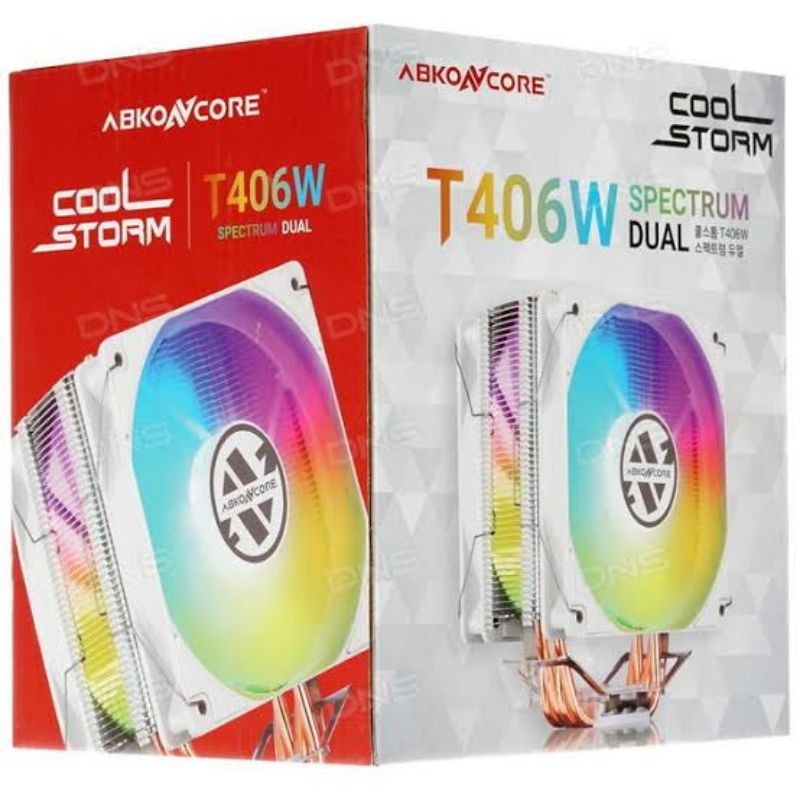 ABKONCORE COOLSTORM T406W SPECTRUM DUAL ABKO T406W CPU COOLER WHITE