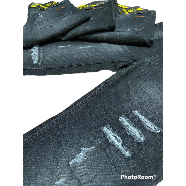 celana jeans panjang sobek pria black viper distro BV import slimfit termurah korean style terbaru COD jz_collection02