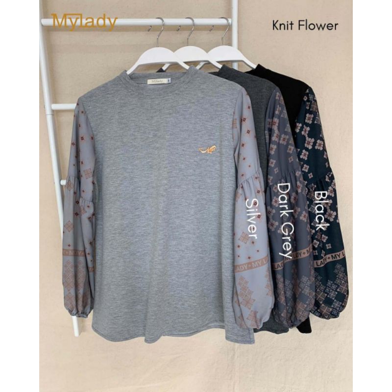 Blouse Knit Flower & Blouse Mono Mylady