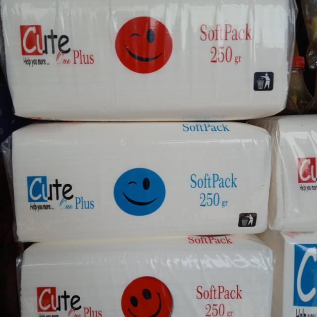 Tisu Cute  One Plus Soft Pack 250 Gr