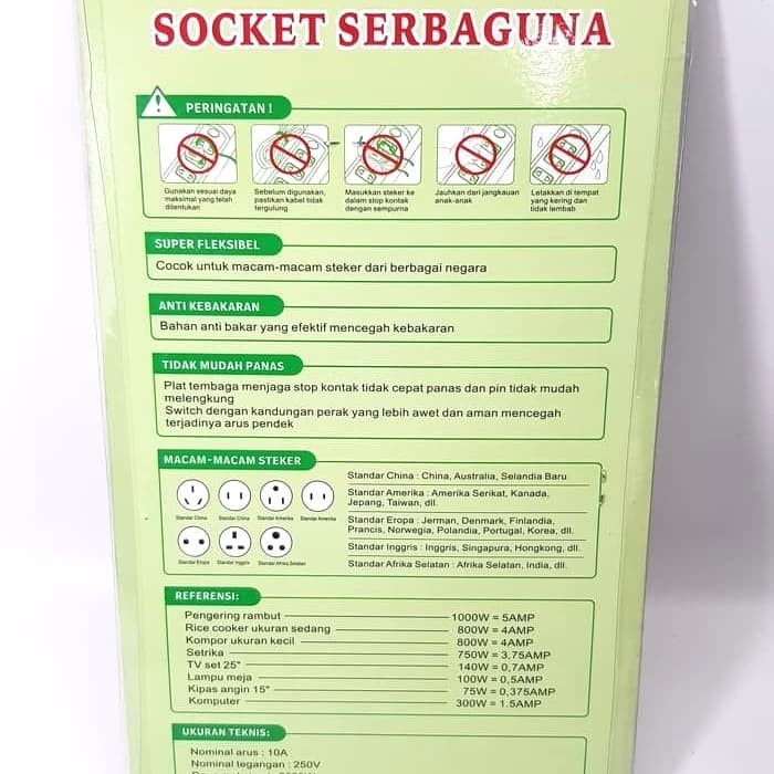 Barangunik2021-Stop kontak serbaguna 6lubang 1,5m SNI Merk Matsui Mt-663(kabel isi 3)/Stop Kontak Arde 6 Lubang Lobang Kabel + Saklar MATSUI MT-663