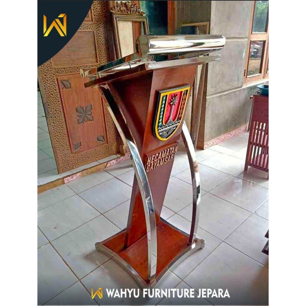 podium stainless podium upacara