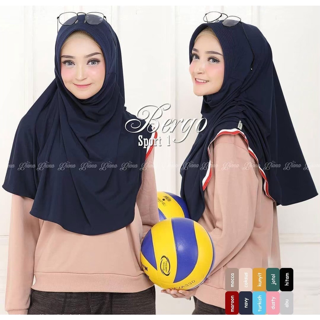 Hijab SportyOne Jilbab Olahraga Kerudung Olahraga Panjang