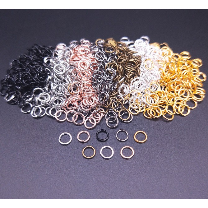 200Pcs Ring Jump Metal 4-12mm Untuk Aksesoris Perhiasan Handmade Diy