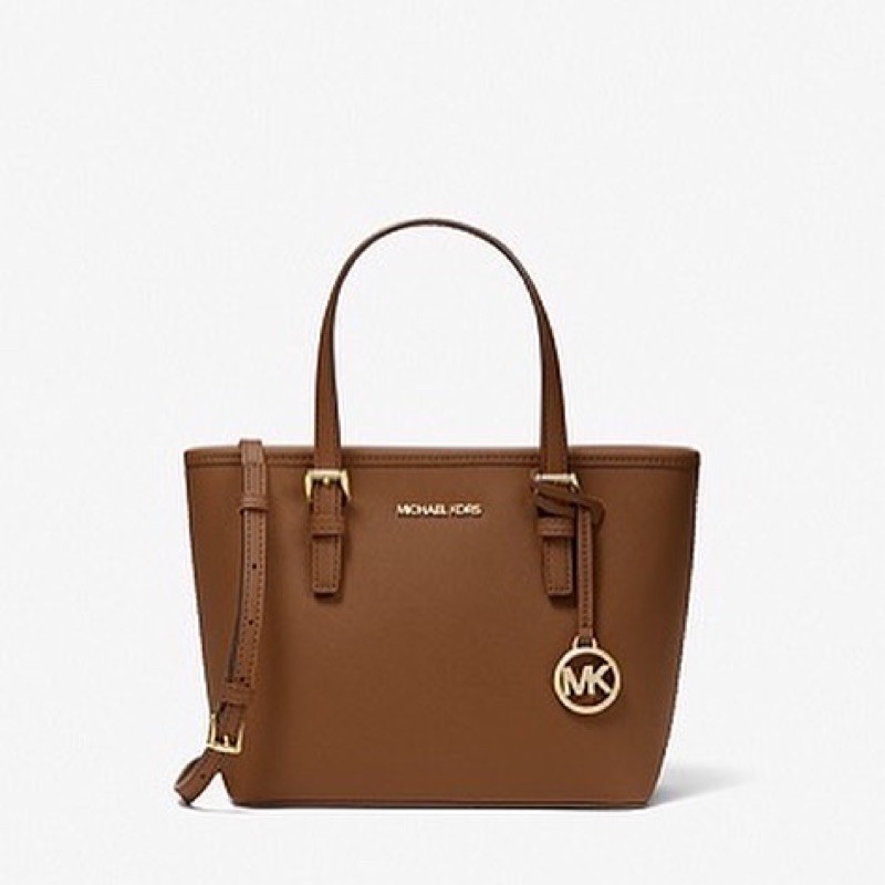 MICHAEL KORS MK Jet Set Travel Extra-Small Saffiano Leather Top-Zip Tote Bag Luggage