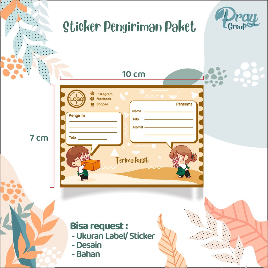 

LABEL/STICKER PENGIRIMAN PAKET OLSHOP