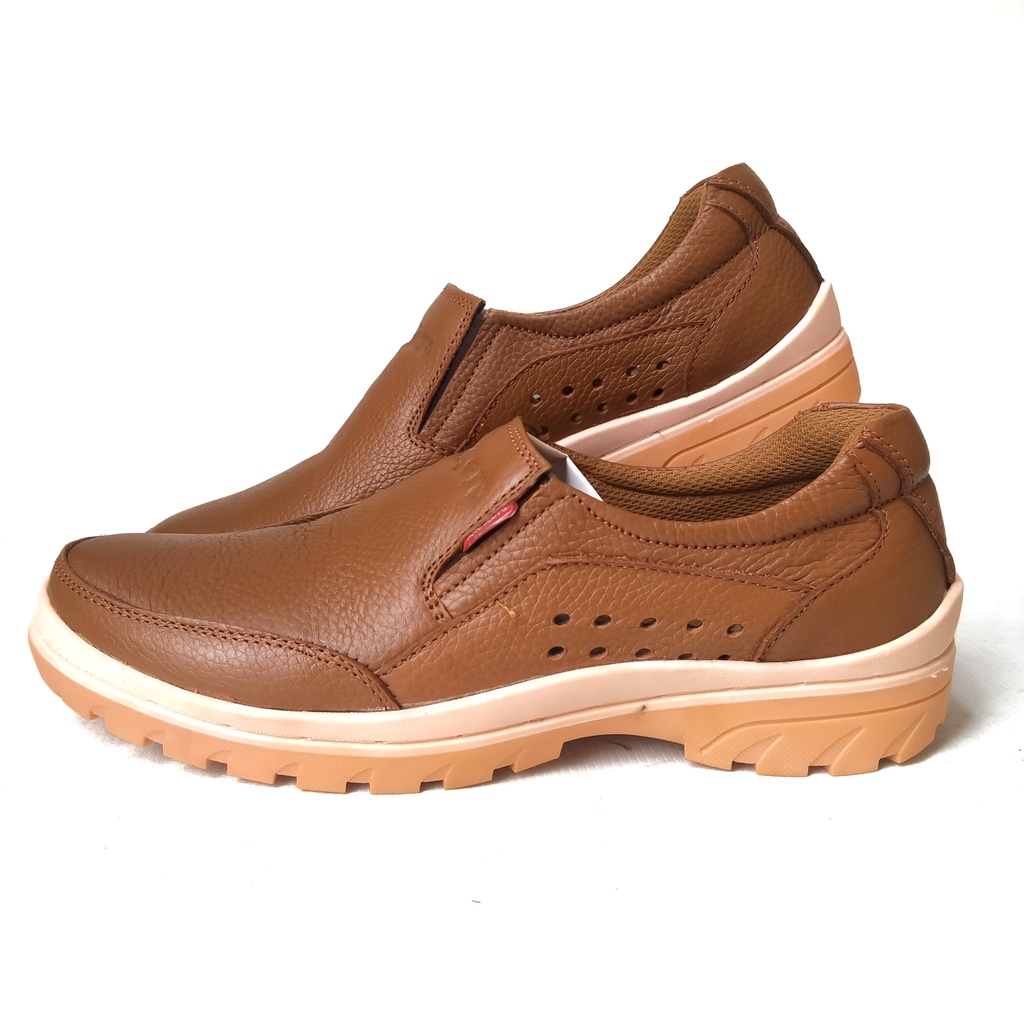 Kickers Sepatu Casual Kasual Pria Bahan Kulit Asli Slip On elegan Kode F.73