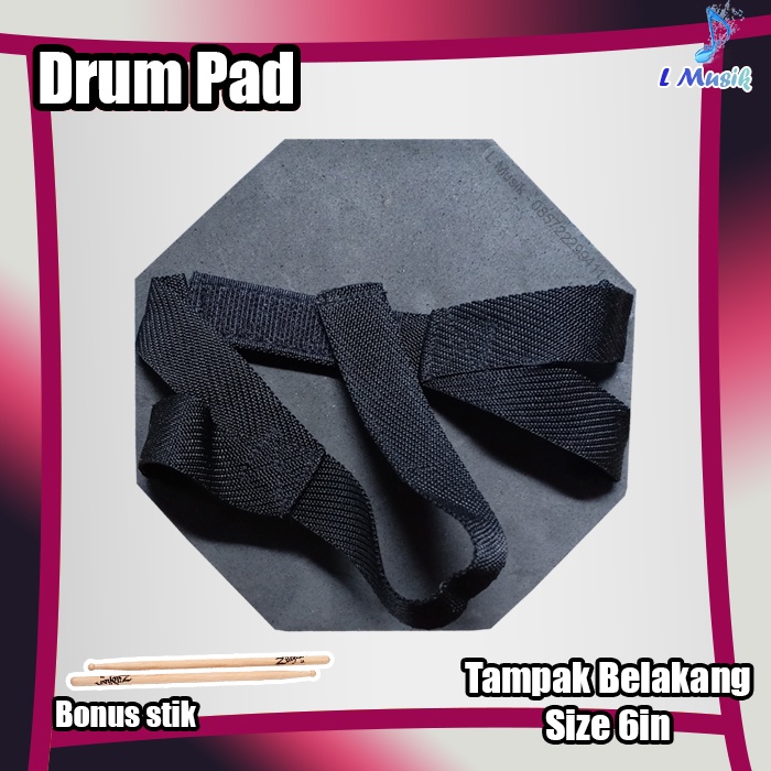 PAD DRUM 6IN LATIHAN DRUM STICKING DRUM PAD