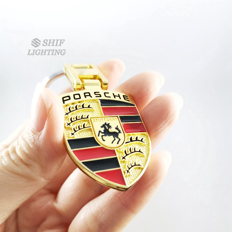 1pc Gantungan Kunci Logo Porsche Bahan Metal Untuk Hadiah