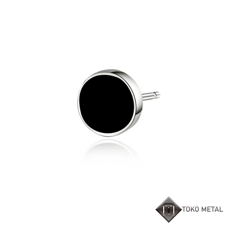 Anting Titanium 100% Kualitas Tinggi Pircing Tindik Anti Karat 8 mm [ Toko Metal ]