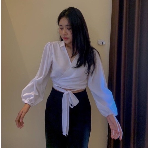 BLOUSE WRAP/WRAP BLOUSE / KAIRA TOP / KEMEJA ATASAN BLOUSE TALI